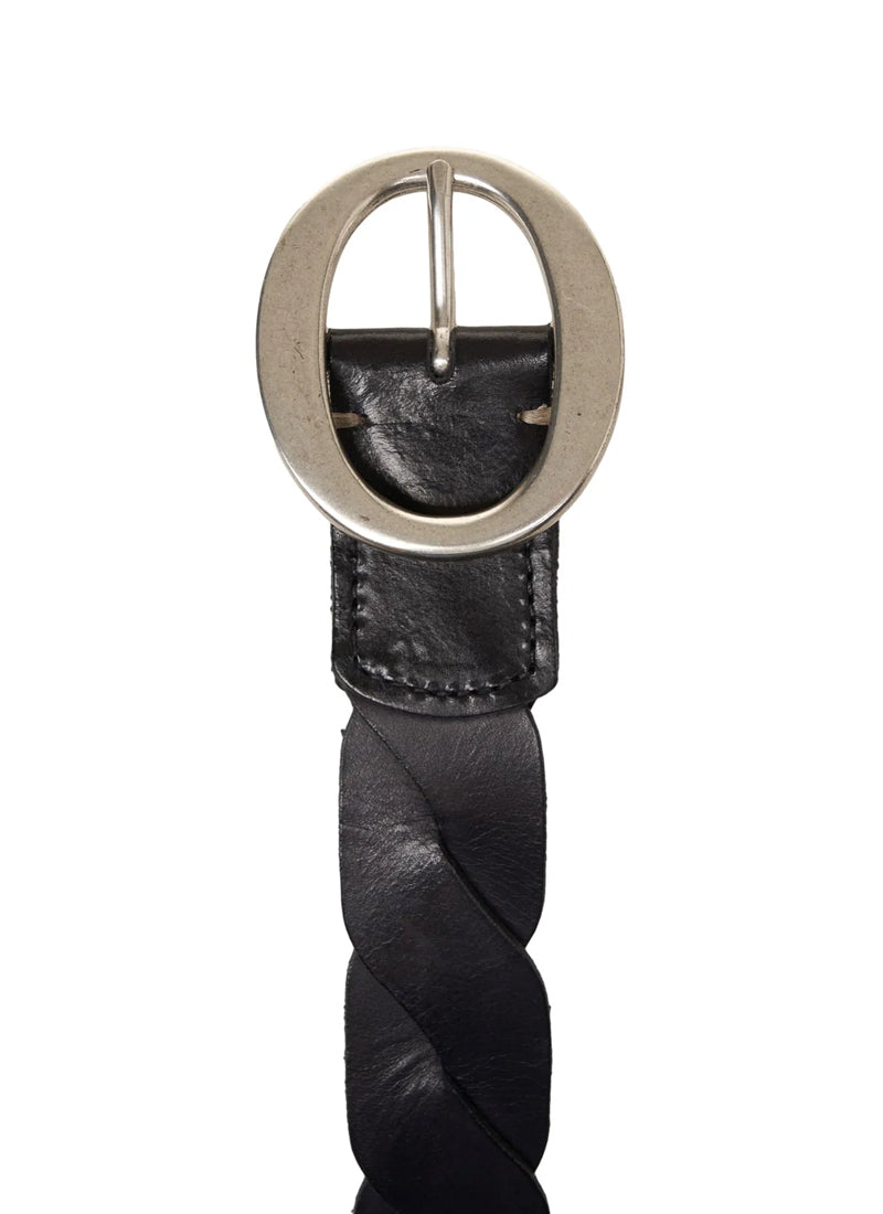 Gavazzeni Italy Cate Braided Oval Buckle Belt