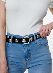 Gavazzeni Italy Gabriella Metal Stud Belt