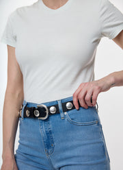 Gavazzeni Italy Gabriella Metal Stud Belt