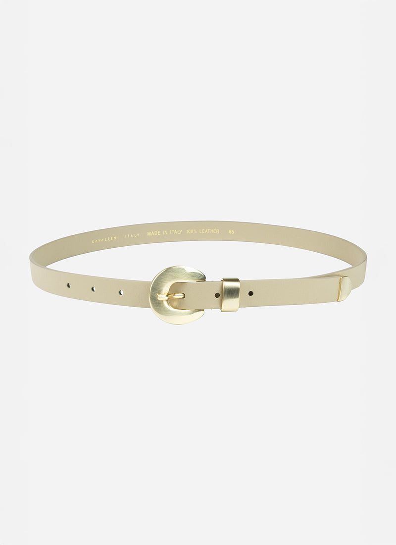 Giula Matt Buckle Thin Belt by Gavazzeni Italy at Andrews
