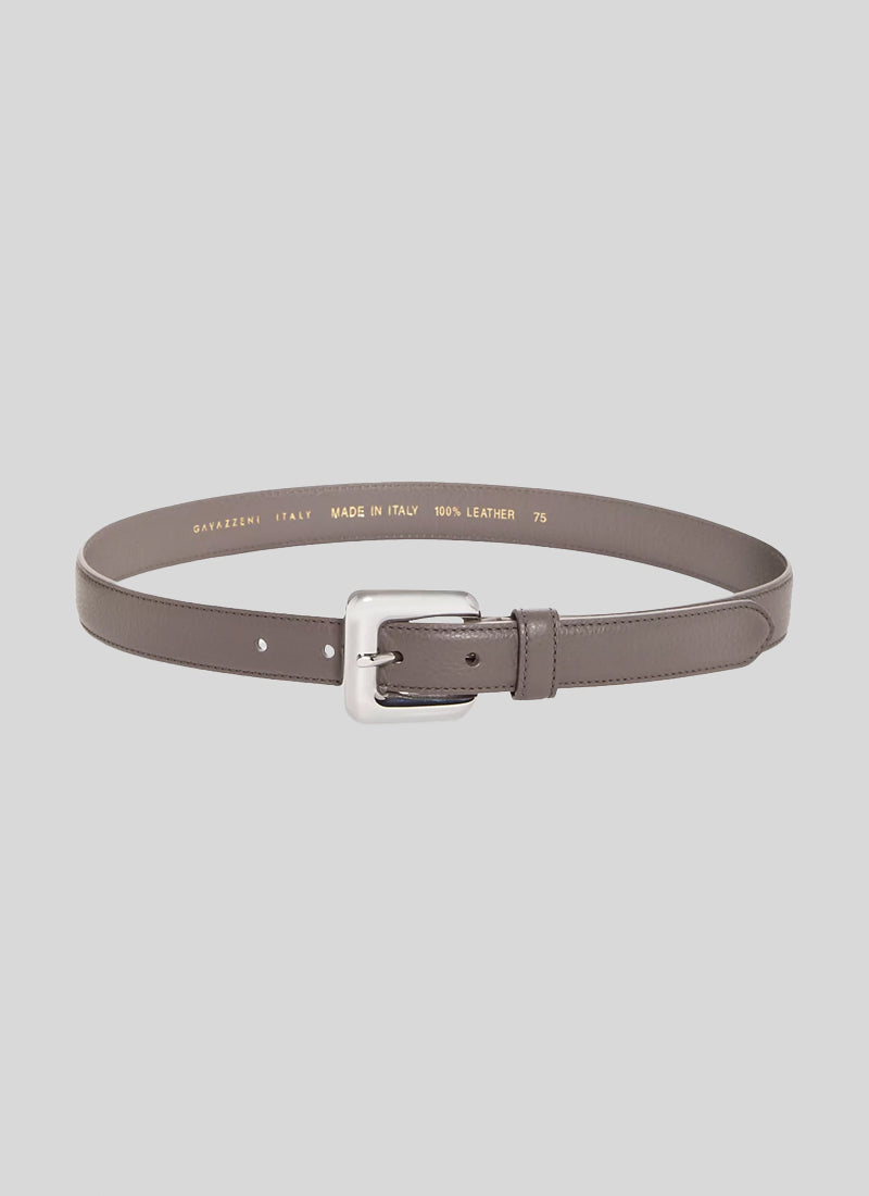 Gavazzeni Italy Glossinia Square Buckle Leather Belt