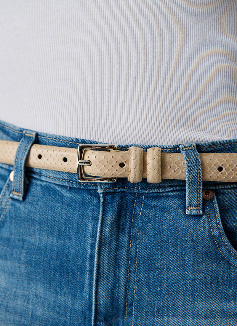 Gavazzeni Italy Isa Thin Leather Belt