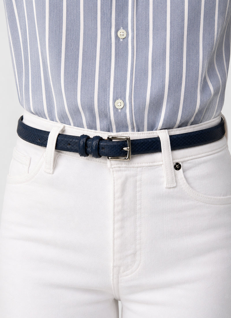 Gavazzeni Italy Isa Thin Leather Belt