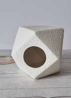 Haute Curature Bertoncello Ceramiche Sasso Bianco, Modernist Sculptural Geometric Vase, 1960s-80s