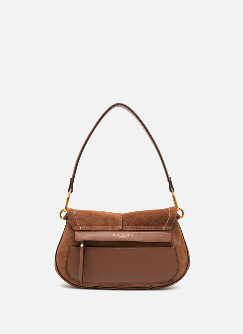 GIANNI CHIARINI Helena Suede Shoudler Bag With Strap
