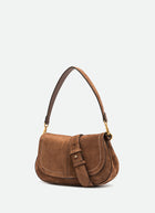 GIANNI CHIARINI Helena Suede Shoudler Bag With Strap