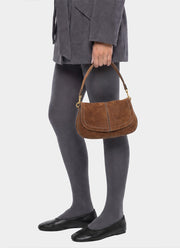 GIANNI CHIARINI Helena Suede Shoudler Bag With Strap