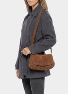 GIANNI CHIARINI Helena Suede Shoudler Bag With Strap