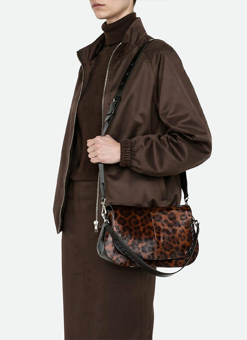 GIANNI CHIARINI Leopard Print Shoulder Bag