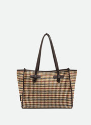 Houndstooth Tote With Giraffe Keyring