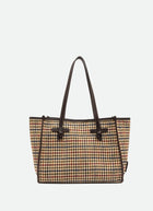 Houndstooth Tote With Giraffe Keyring