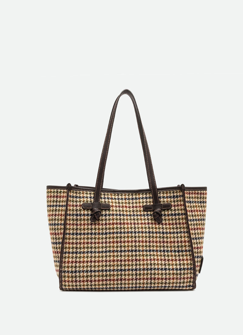 Houndstooth Tote With Giraffe Keyring