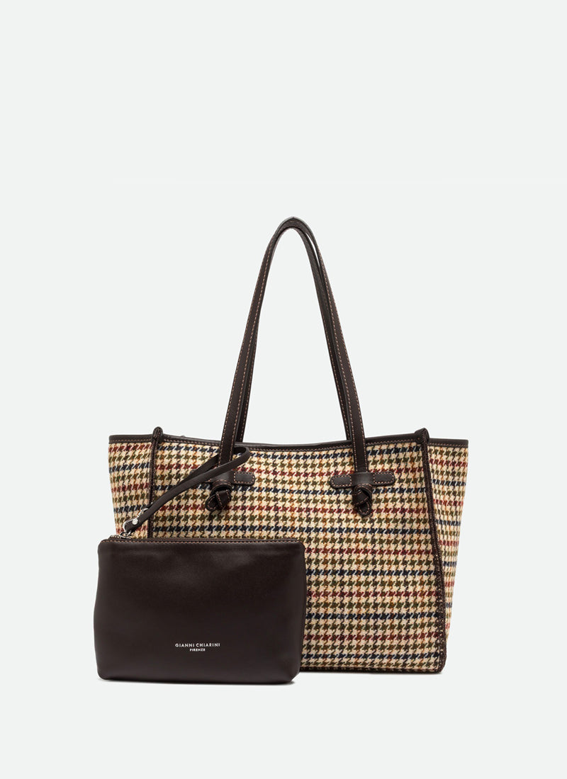 Houndstooth Tote With Giraffe Keyring