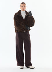 Giovanni Josie Faux Fur Bomber Jacket