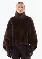 Giovanni Josie Faux Fur Bomber Jacket