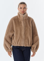  Josie Faux Fur Bomber Jacket by Giovanni at Andrews 