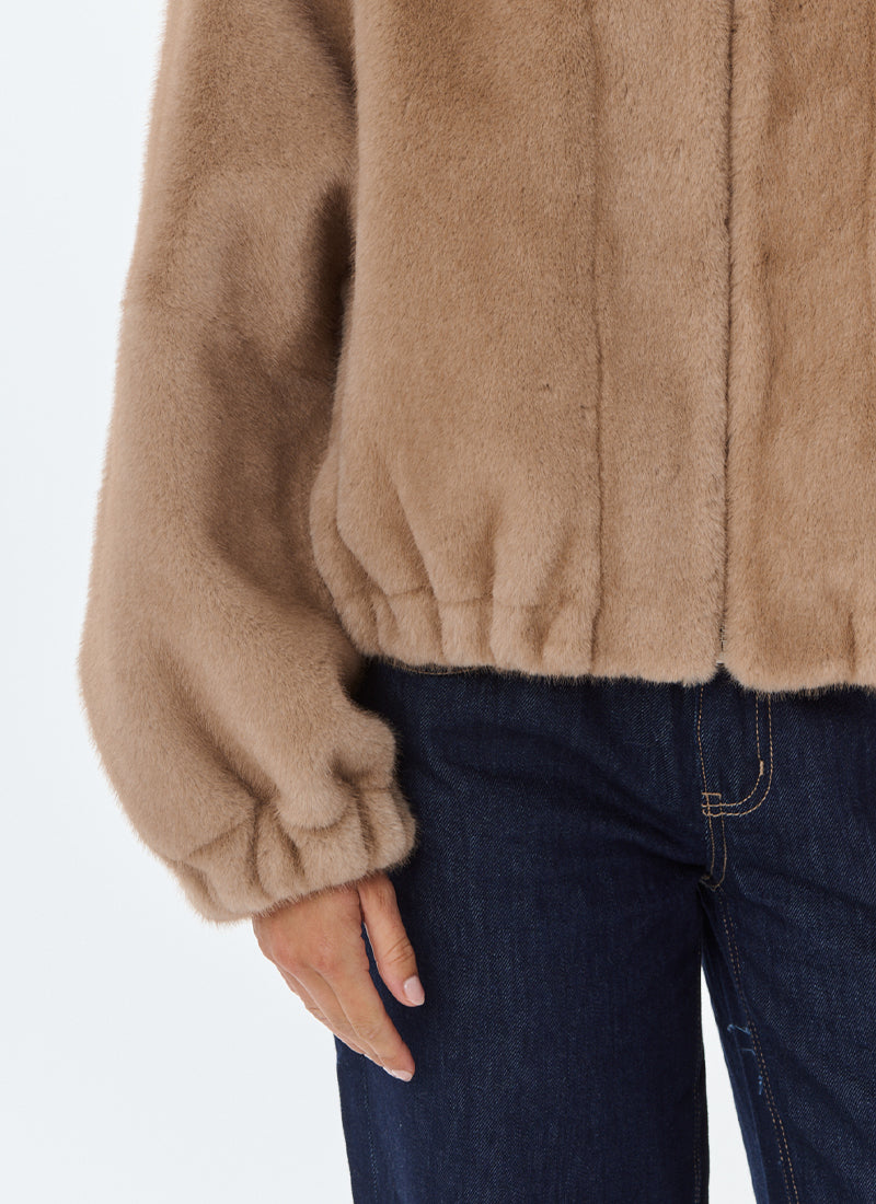  Josie Faux Fur Bomber Jacket by Giovanni at Andrews 