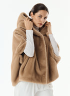 Giovanni Leonie Faux Fur 3/4 Sleeve Hooded Zip