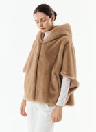 Giovanni Leonie Faux Fur 3/4 Sleeve Hooded Zip