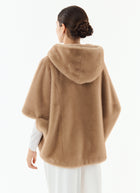 Giovanni Leonie Faux Fur 3/4 Sleeve Hooded Zip