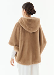 Giovanni Leonie Faux Fur 3/4 Sleeve Hooded Zip
