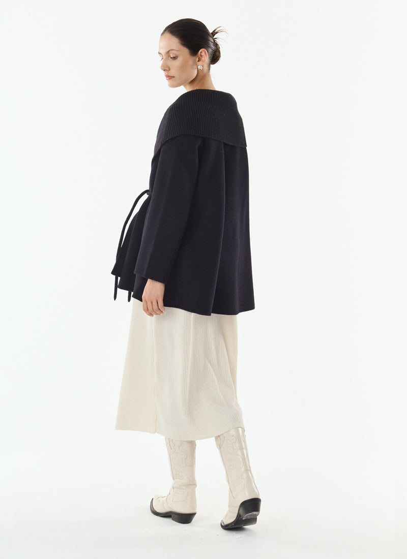 Lexie Short Cashmere Blend Tie Belt Jacket by Giovanni at Andrews