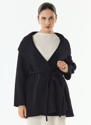 Lexie Short Cashmere Blend Tie Belt Jacket by Giovanni at Andrews