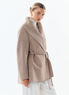 Lexie Short Cashmere Blend Tie Belt Jacket by Giovanni at Andrews