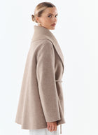 Lexie Short Cashmere Blend Tie Belt Jacket by Giovanni at Andrews