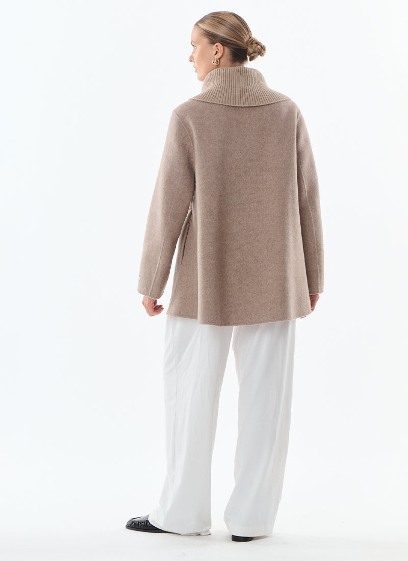 Lexie Short Cashmere Blend Tie Belt Jacket by Giovanni at Andrews