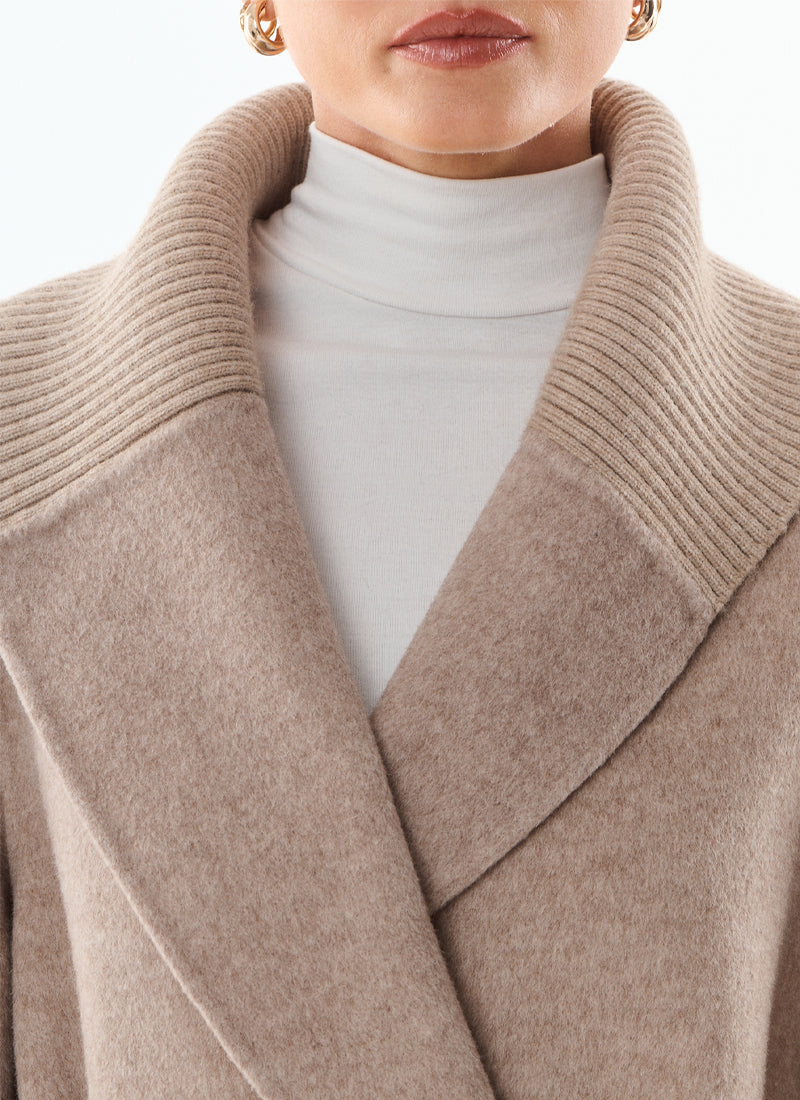 Lexie Short Cashmere Blend Tie Belt Jacket by Giovanni at Andrews
