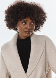 Lexie Short Cashmere Blend Tie Belt Jacket