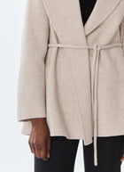 Lexie Short Cashmere Blend Tie Belt Jacket
