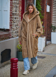 GIOVANNI Long Faux Fur Coat