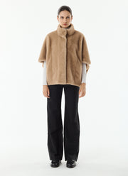 Malou Short Faux Fur Cape by Giovanni at Andrews