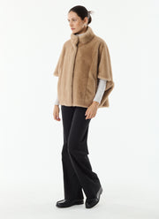 Malou Short Faux Fur Cape by Giovanni at Andrews