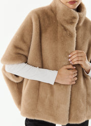 Malou Short Faux Fur Cape by Giovanni at Andrews