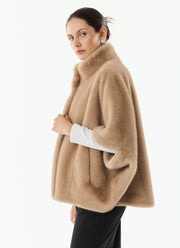 Malou Short Faux Fur Cape by Giovanni at Andrews
