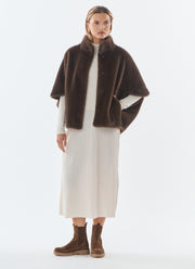  Malou Short Faux Fur Cape by Giovanni at Andrews 