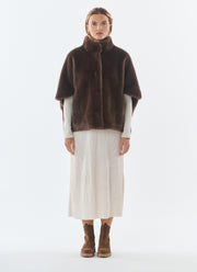  Malou Short Faux Fur Cape by Giovanni at Andrews 