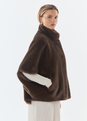  Malou Short Faux Fur Cape by Giovanni at Andrews 
