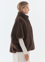  Malou Short Faux Fur Cape by Giovanni at Andrews 