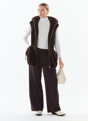 Maury Faux Fur Hooded Vest by Giovanni at Andrews