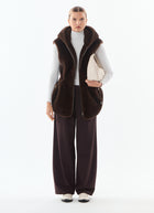 Maury Faux Fur Hooded Vest by Giovanni at Andrews