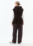 Maury Faux Fur Hooded Vest by Giovanni at Andrews