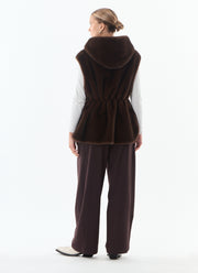Maury Faux Fur Hooded Vest by Giovanni at Andrews