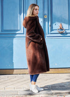Oceane Long Faux Fur Hooded Coat