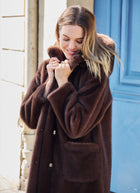 Oceane Long Faux Fur Hooded Coat