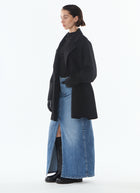 Olive Cashmere Blend Two Button Coat by Giovanni at Andrews