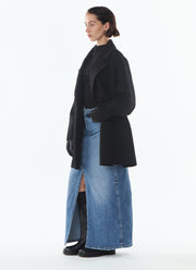 Olive Cashmere Blend Two Button Coat by Giovanni at Andrews